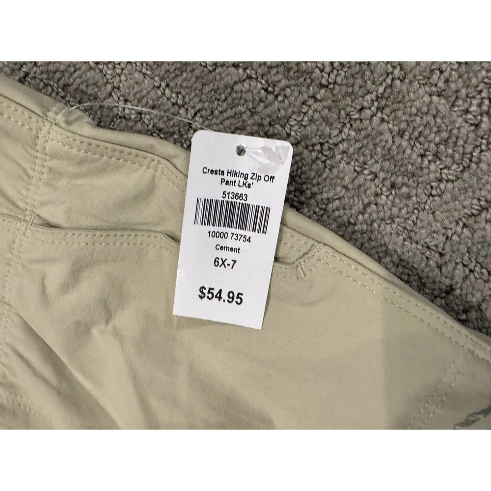 Ll Bean Kids 6/ 7 Convertable Tan Pants (T1)